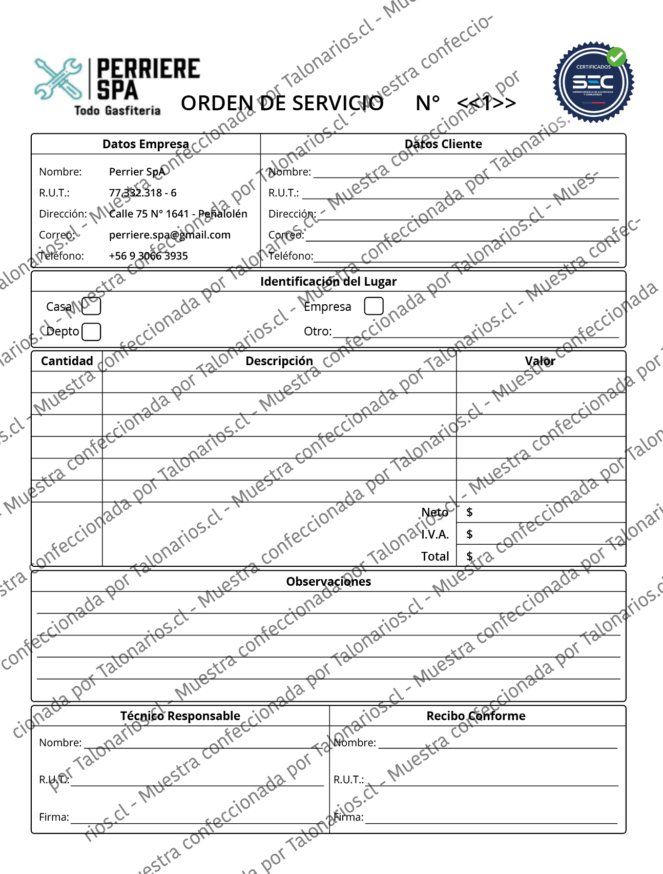 gasfiteria - Muestra 1