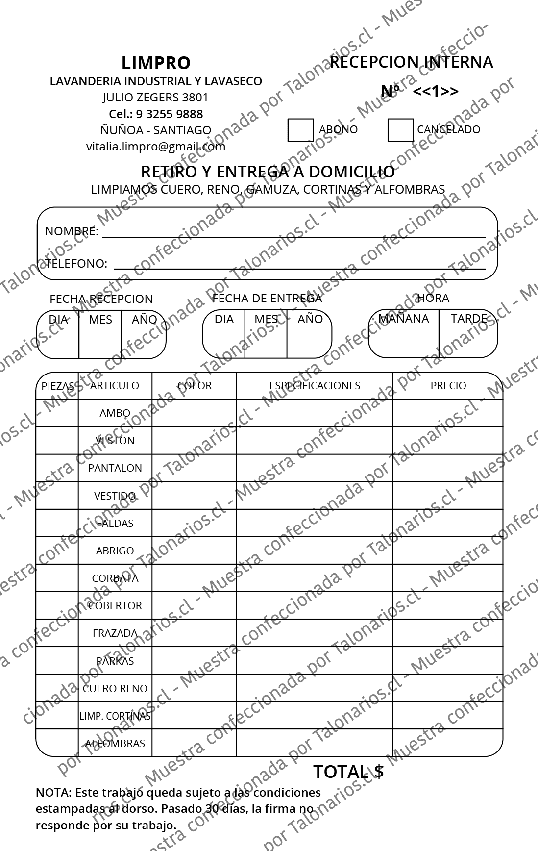 lavanderia - Muestra 1