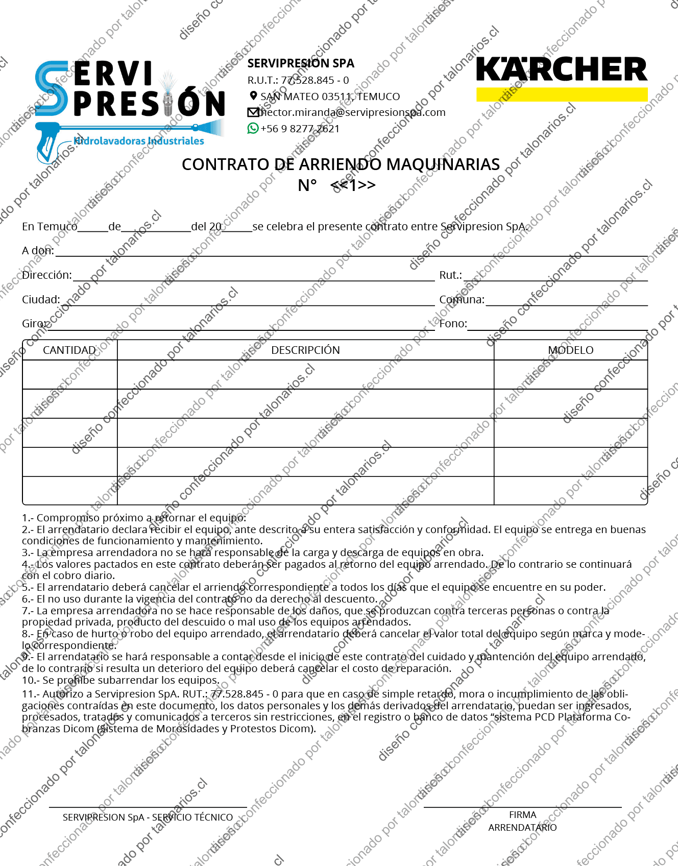 maquinaria - Muestra 1