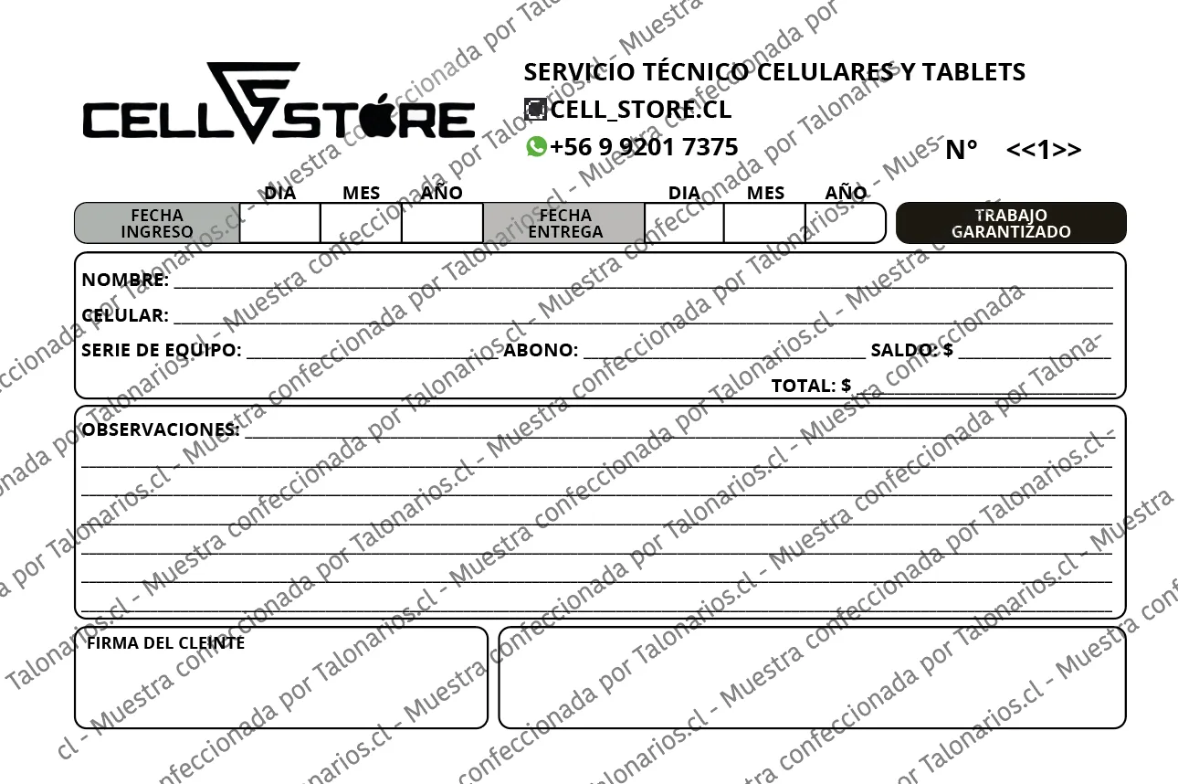 Muestra de celulares en tamaño Media carta