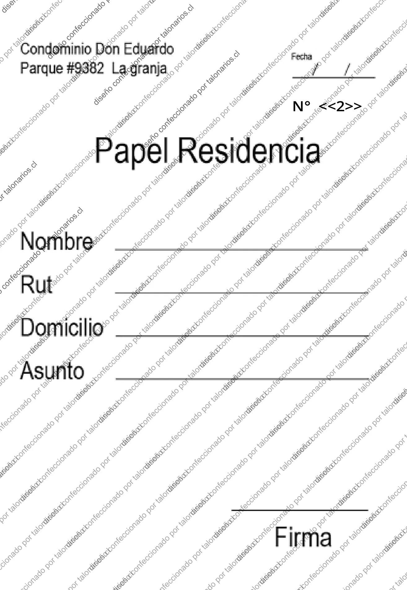 Muestra de comunidades en tamaño Media carta