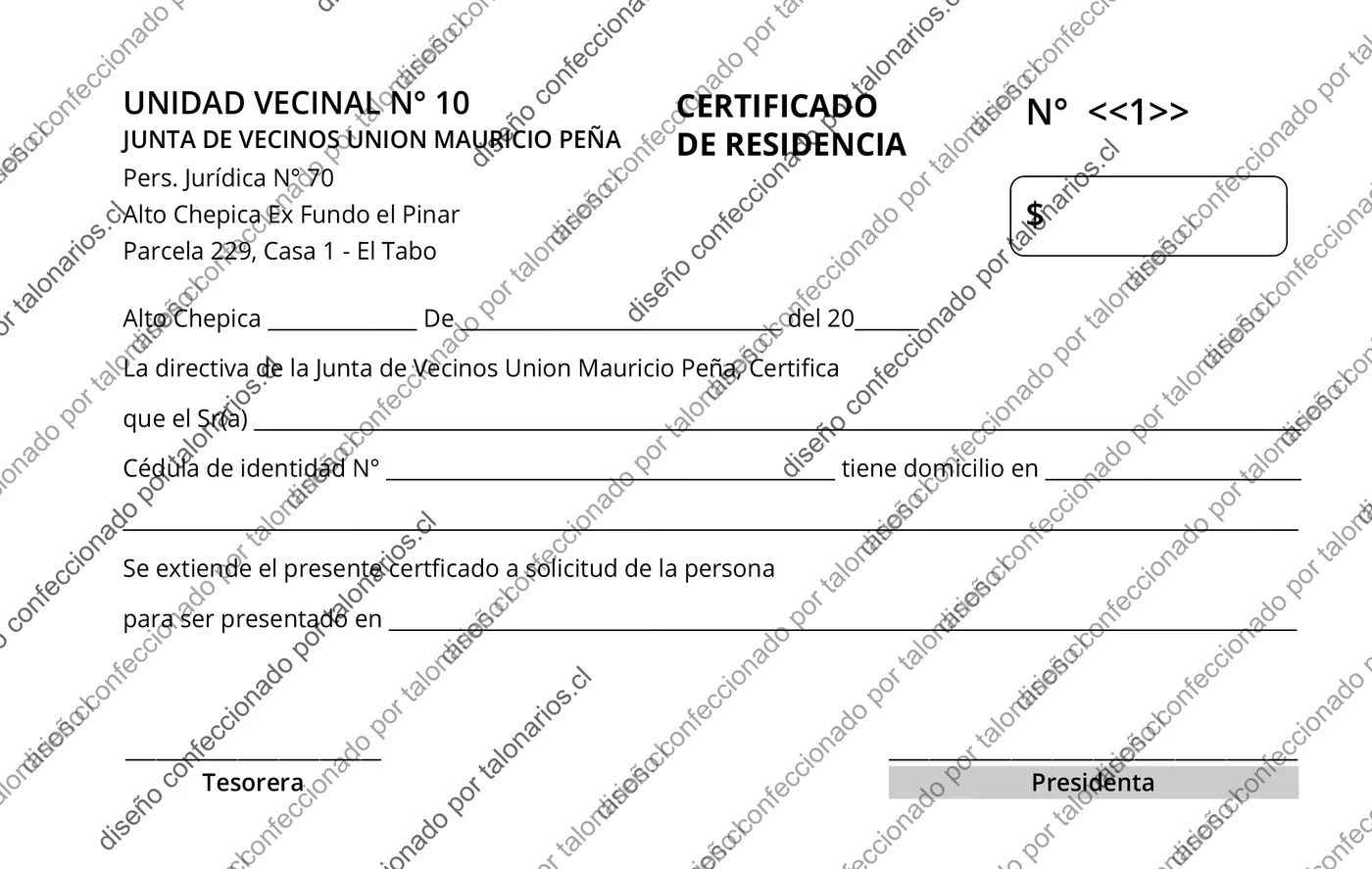 Muestra de comunidades en tamaño Media carta