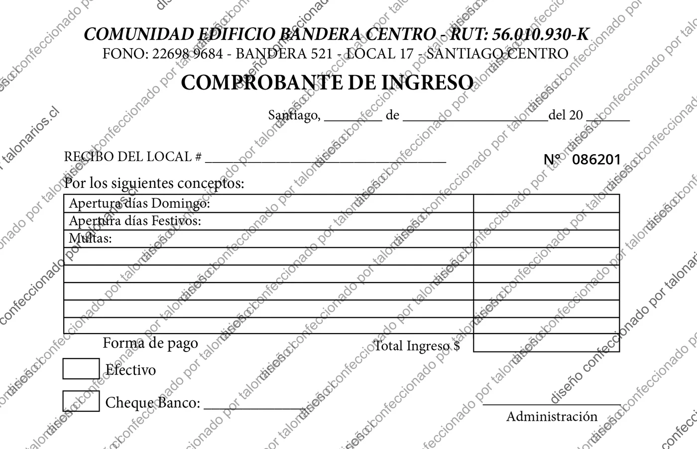 Muestra de comunidades en tamaño Media carta