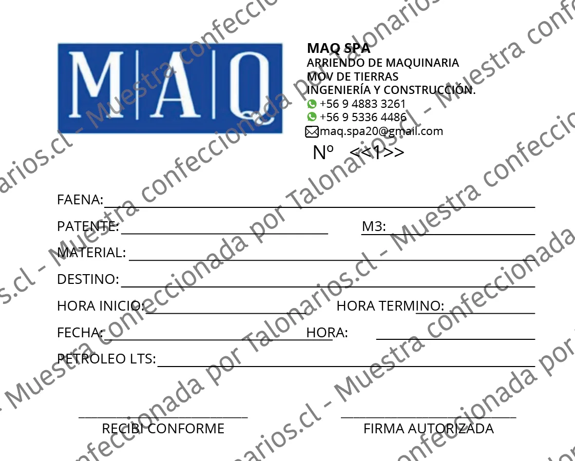 Muestra de reports en tamaño Cuarto carta