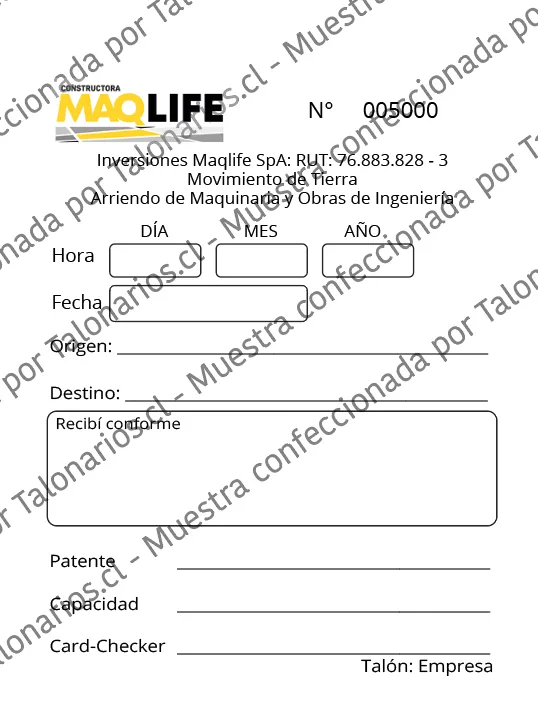 Muestra de reports en tamaño Cuarto carta