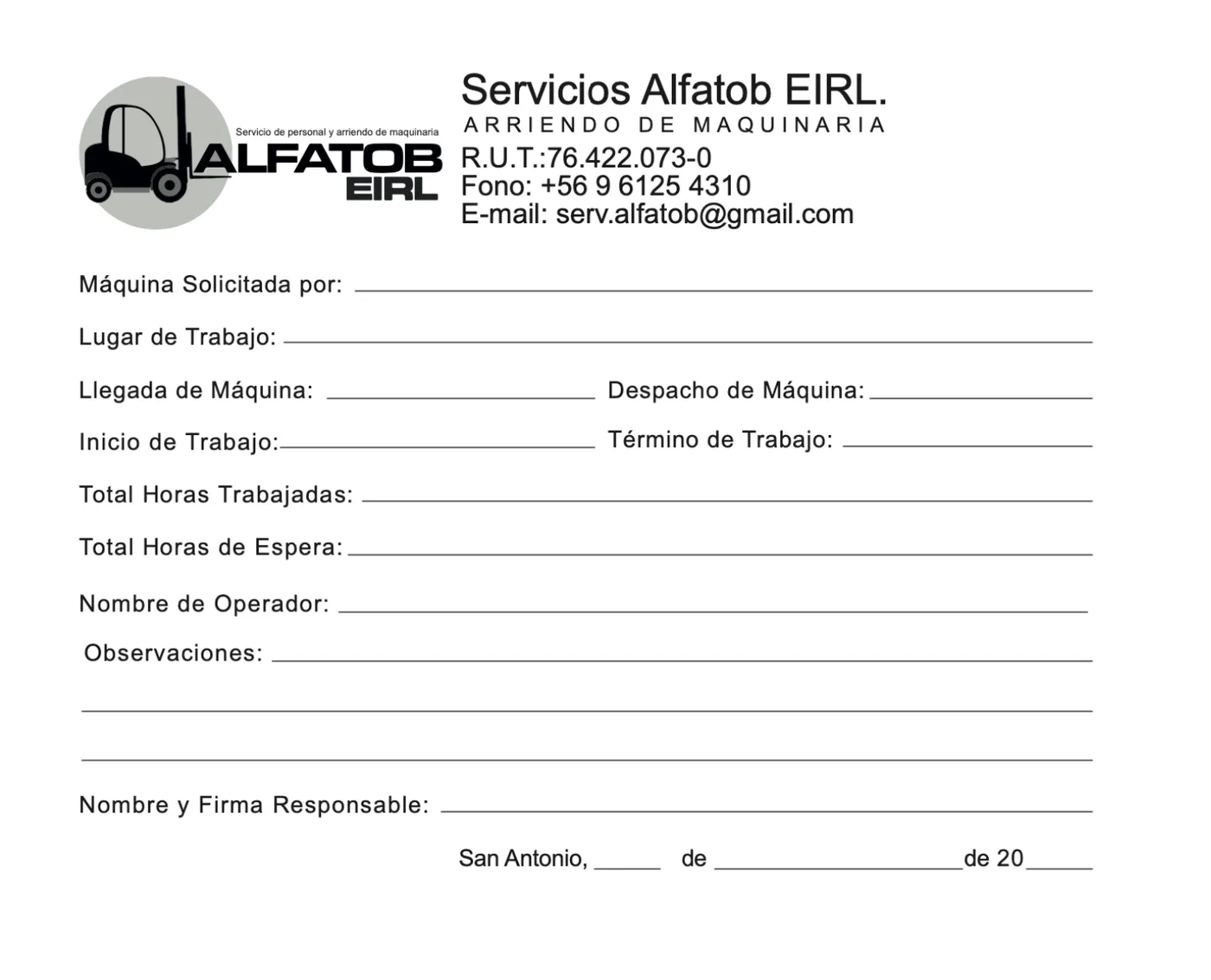 Muestra de reports en tamaño Cuarto carta