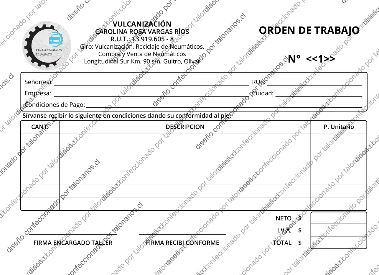 Muestra de vulcanizacion en tamaño Media carta